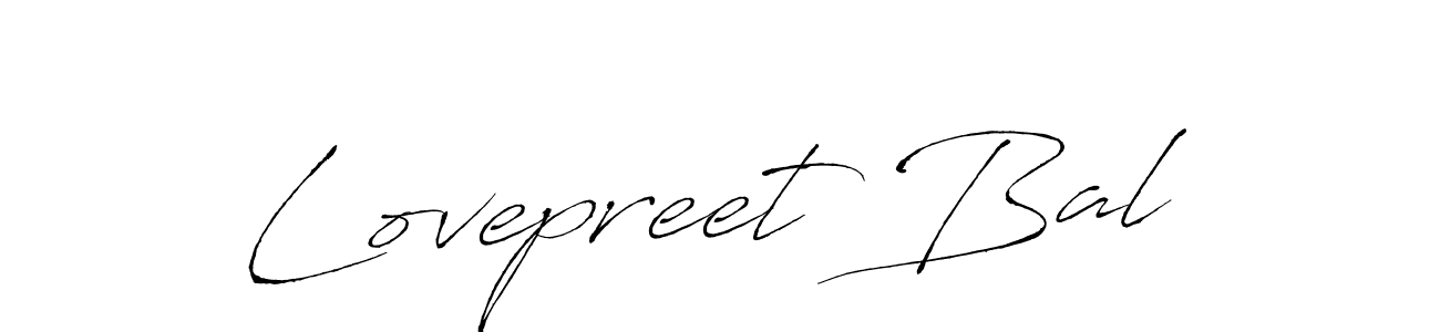 Create a beautiful signature design for name Lovepreet Bal. With this signature (Antro_Vectra) fonts, you can make a handwritten signature for free. Lovepreet Bal signature style 6 images and pictures png