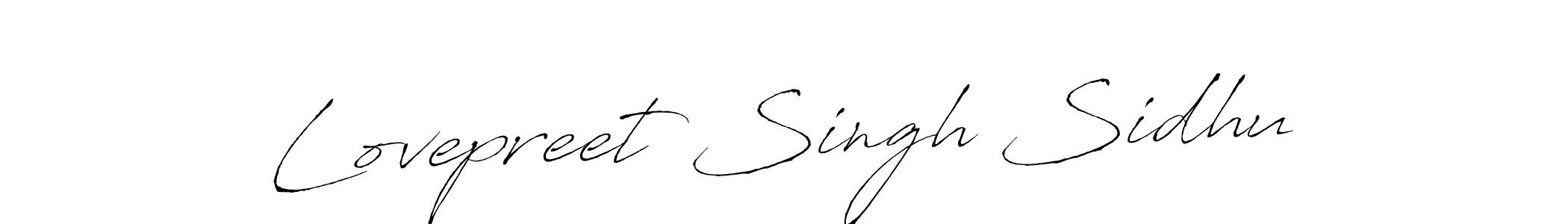 Make a beautiful signature design for name Lovepreet Singh Sidhu. With this signature (Antro_Vectra) style, you can create a handwritten signature for free. Lovepreet Singh Sidhu signature style 6 images and pictures png