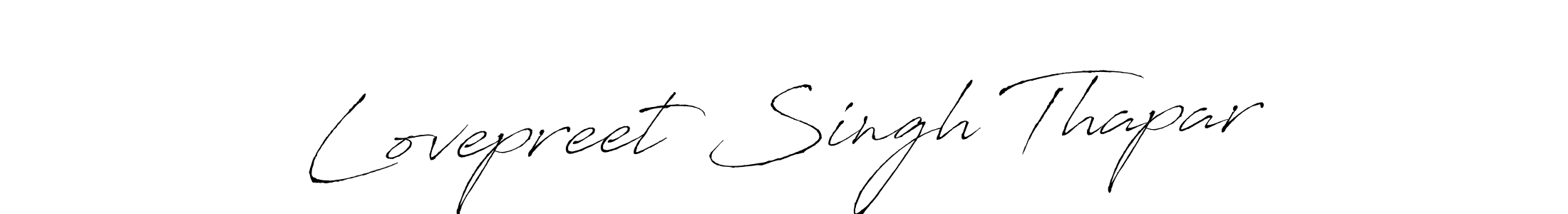Create a beautiful signature design for name Lovepreet Singh Thapar. With this signature (Antro_Vectra) fonts, you can make a handwritten signature for free. Lovepreet Singh Thapar signature style 6 images and pictures png