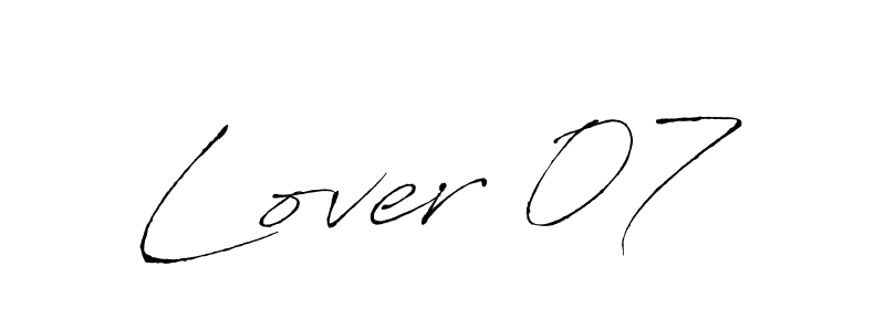 The best way (Antro_Vectra) to make a short signature is to pick only two or three words in your name. The name Lover 07 include a total of six letters. For converting this name. Lover 07 signature style 6 images and pictures png