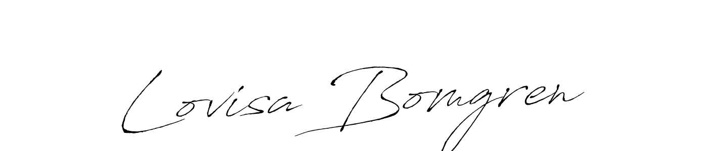 How to make Lovisa Bomgren signature? Antro_Vectra is a professional autograph style. Create handwritten signature for Lovisa Bomgren name. Lovisa Bomgren signature style 6 images and pictures png