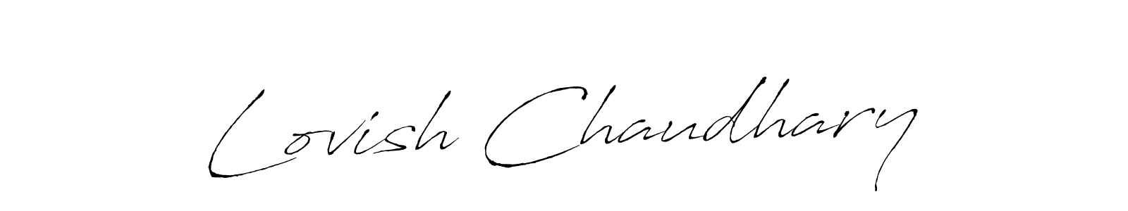 Create a beautiful signature design for name Lovish Chaudhary. With this signature (Antro_Vectra) fonts, you can make a handwritten signature for free. Lovish Chaudhary signature style 6 images and pictures png