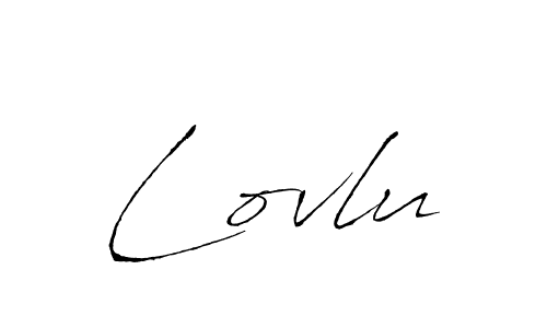 Lovlu stylish signature style. Best Handwritten Sign (Antro_Vectra) for my name. Handwritten Signature Collection Ideas for my name Lovlu. Lovlu signature style 6 images and pictures png