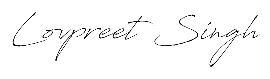 Create a beautiful signature design for name Lovpreet Singh. With this signature (Antro_Vectra) fonts, you can make a handwritten signature for free. Lovpreet Singh signature style 6 images and pictures png