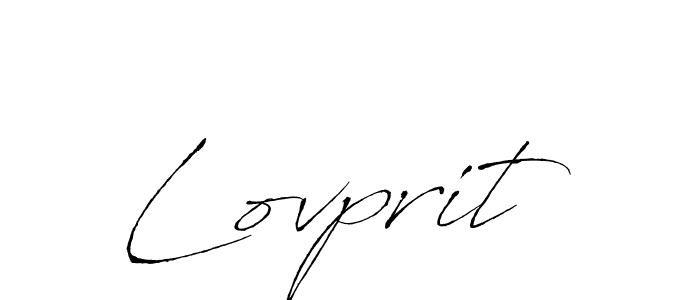 Use a signature maker to create a handwritten signature online. With this signature software, you can design (Antro_Vectra) your own signature for name Lovprit. Lovprit signature style 6 images and pictures png