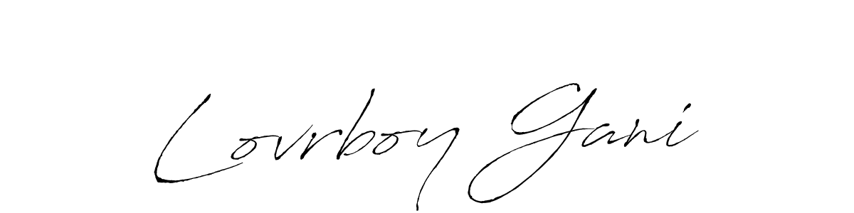 How to make Lovrboy Gani signature? Antro_Vectra is a professional autograph style. Create handwritten signature for Lovrboy Gani name. Lovrboy Gani signature style 6 images and pictures png