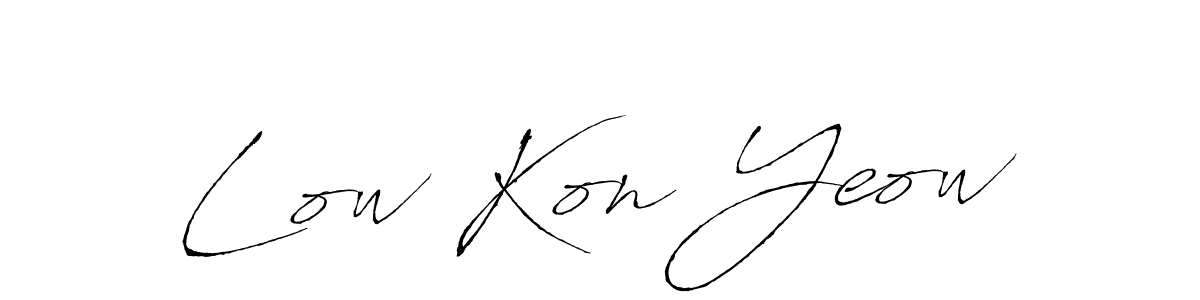 Also You can easily find your signature by using the search form. We will create Low Kon Yeow name handwritten signature images for you free of cost using Antro_Vectra sign style. Low Kon Yeow signature style 6 images and pictures png