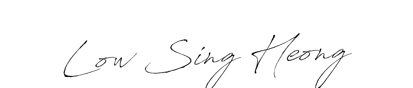 This is the best signature style for the Low Sing Heong name. Also you like these signature font (Antro_Vectra). Mix name signature. Low Sing Heong signature style 6 images and pictures png