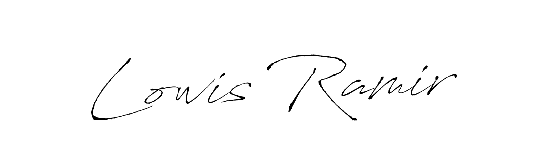 Design your own signature with our free online signature maker. With this signature software, you can create a handwritten (Antro_Vectra) signature for name Lowis Ramir. Lowis Ramir signature style 6 images and pictures png
