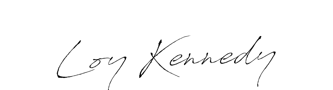Loy Kennedy stylish signature style. Best Handwritten Sign (Antro_Vectra) for my name. Handwritten Signature Collection Ideas for my name Loy Kennedy. Loy Kennedy signature style 6 images and pictures png