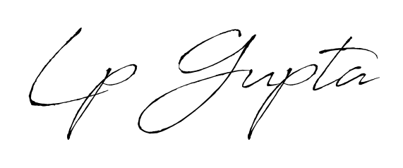 Looking for an artistic signature for Lp Gupta? The Antro_Vectra calligraphy style gives a sophisticated flow suitable for business cards and emails. Lp Gupta signature style 6 images and pictures png