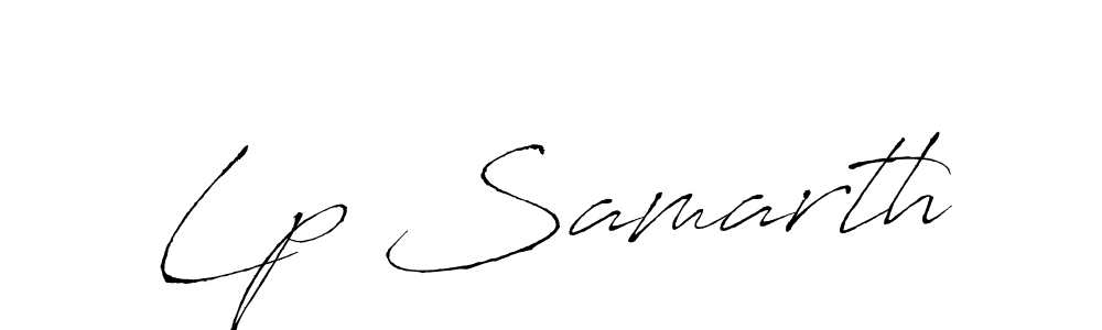 Make a beautiful signature design for name Lp Samarth. With this signature (Antro_Vectra) style, you can create a handwritten signature for free. Lp Samarth signature style 6 images and pictures png