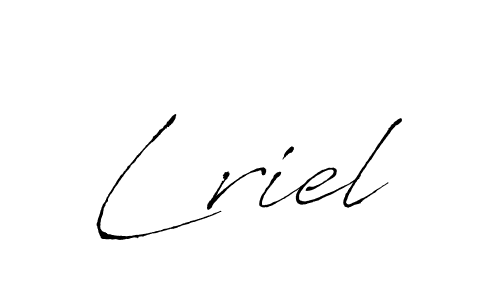 Use a signature maker to create a handwritten signature online. With this signature software, you can design (Antro_Vectra) your own signature for name Lriel. Lriel signature style 6 images and pictures png