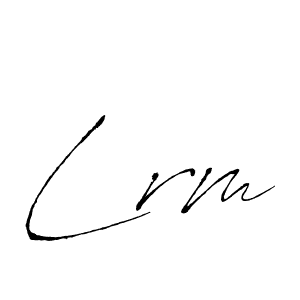 Design your own signature with our free online signature maker. With this signature software, you can create a handwritten (Antro_Vectra) signature for name Lrm. Lrm signature style 6 images and pictures png