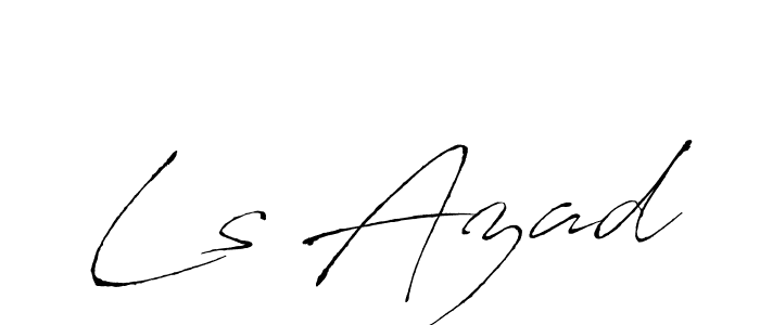 How to make Ls Azad name signature. Use Antro_Vectra style for creating short signs online. This is the latest handwritten sign. Ls Azad signature style 6 images and pictures png