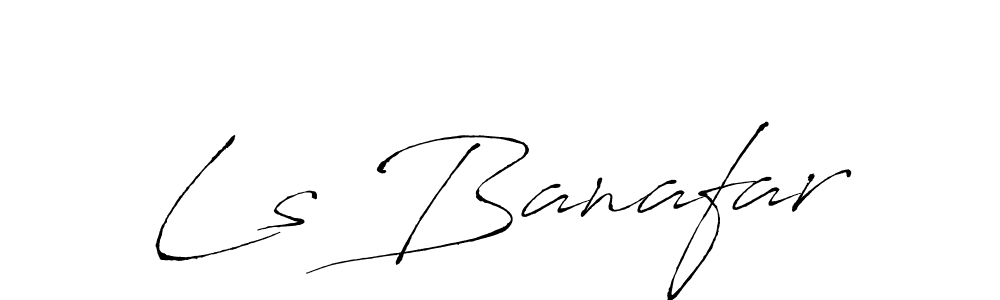 This is the best signature style for the Ls Banafar name. Also you like these signature font (Antro_Vectra). Mix name signature. Ls Banafar signature style 6 images and pictures png