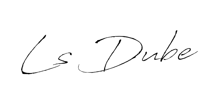 Design your own signature with our free online signature maker. With this signature software, you can create a handwritten (Antro_Vectra) signature for name Ls Dube. Ls Dube signature style 6 images and pictures png