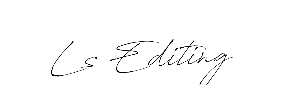 Create a beautiful signature design for name Ls Editing. With this signature (Antro_Vectra) fonts, you can make a handwritten signature for free. Ls Editing signature style 6 images and pictures png