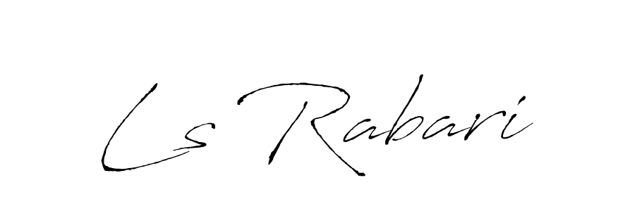 How to make Ls Rabari name signature. Use Antro_Vectra style for creating short signs online. This is the latest handwritten sign. Ls Rabari signature style 6 images and pictures png