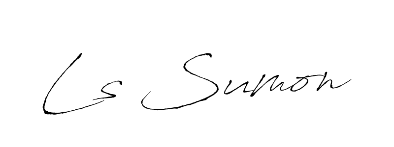 Also You can easily find your signature by using the search form. We will create Ls Sumon name handwritten signature images for you free of cost using Antro_Vectra sign style. Ls Sumon signature style 6 images and pictures png