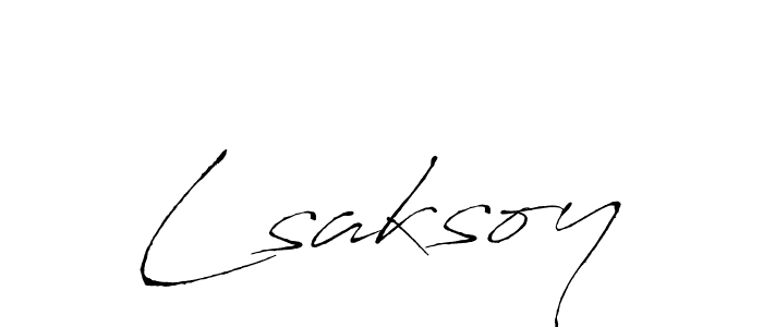 Design your own signature with our free online signature maker. With this signature software, you can create a handwritten (Antro_Vectra) signature for name Lsaksoy. Lsaksoy signature style 6 images and pictures png