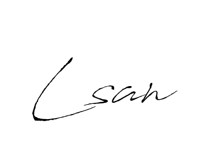 How to make Lsan signature? Antro_Vectra is a professional autograph style. Create handwritten signature for Lsan name. Lsan signature style 6 images and pictures png
