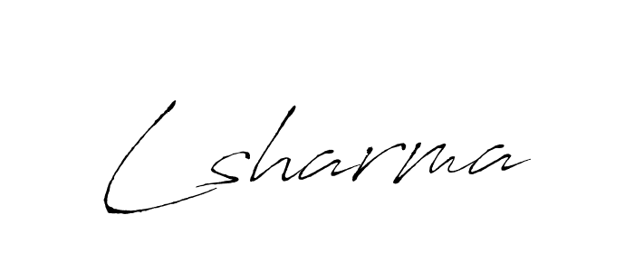 Make a beautiful signature design for name Lsharma. With this signature (Antro_Vectra) style, you can create a handwritten signature for free. Lsharma signature style 6 images and pictures png