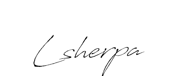 Create a beautiful signature design for name Lsherpa. With this signature (Antro_Vectra) fonts, you can make a handwritten signature for free. Lsherpa signature style 6 images and pictures png