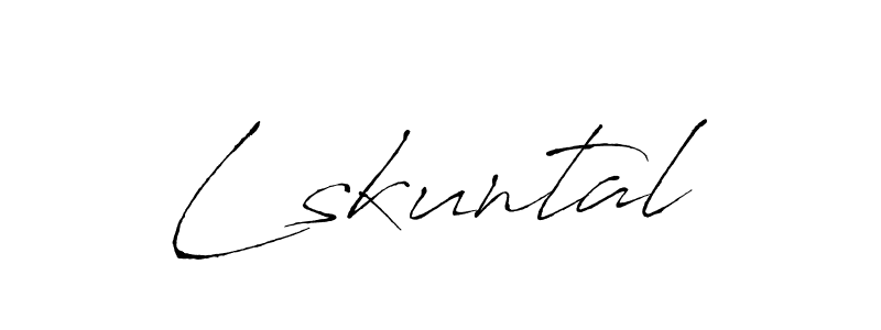 Make a beautiful signature design for name Lskuntal. With this signature (Antro_Vectra) style, you can create a handwritten signature for free. Lskuntal signature style 6 images and pictures png