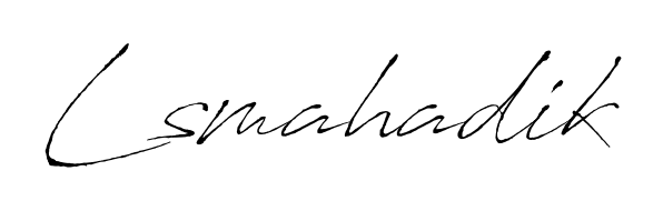 How to Draw Lsmahadik signature style? Antro_Vectra is a latest design signature styles for name Lsmahadik. Lsmahadik signature style 6 images and pictures png