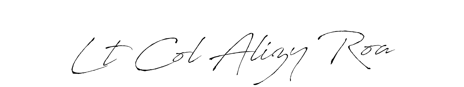 How to Draw Lt Col Alizy Roa signature style? Antro_Vectra is a latest design signature styles for name Lt Col Alizy Roa. Lt Col Alizy Roa signature style 6 images and pictures png