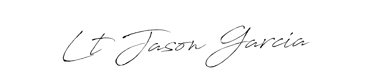 You should practise on your own different ways (Antro_Vectra) to write your name (Lt Jason Garcia) in signature. don't let someone else do it for you. Lt Jason Garcia signature style 6 images and pictures png