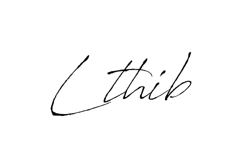 Use a signature maker to create a handwritten signature online. With this signature software, you can design (Antro_Vectra) your own signature for name Lthib. Lthib signature style 6 images and pictures png