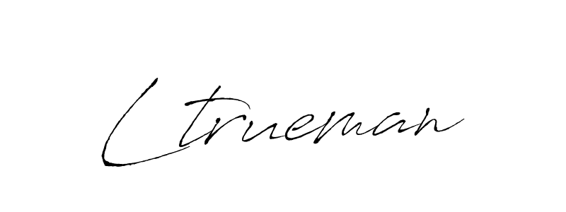 How to make Ltrueman name signature. Use Antro_Vectra style for creating short signs online. This is the latest handwritten sign. Ltrueman signature style 6 images and pictures png