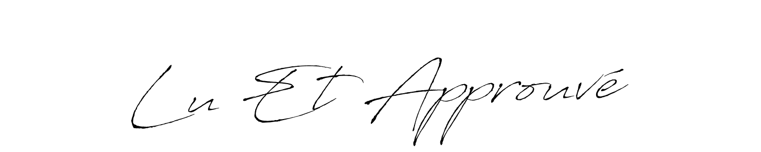 This is the best signature style for the Lu Et Approuvé name. Also you like these signature font (Antro_Vectra). Mix name signature. Lu Et Approuvé signature style 6 images and pictures png