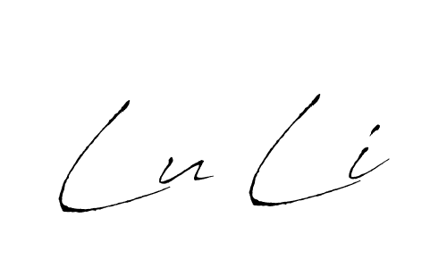 Lu Li stylish signature style. Best Handwritten Sign (Antro_Vectra) for my name. Handwritten Signature Collection Ideas for my name Lu Li. Lu Li signature style 6 images and pictures png