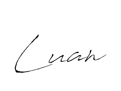 Make a beautiful signature design for name Luan. With this signature (Antro_Vectra) style, you can create a handwritten signature for free. Luan signature style 6 images and pictures png