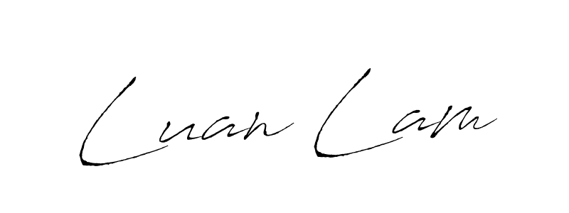 if you are searching for the best signature style for your name Luan Lam. so please give up your signature search. here we have designed multiple signature styles  using Antro_Vectra. Luan Lam signature style 6 images and pictures png