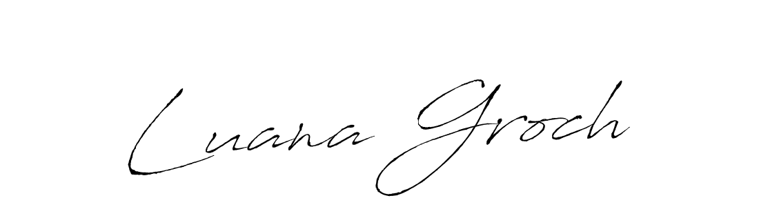 Create a beautiful signature design for name Luana Groch. With this signature (Antro_Vectra) fonts, you can make a handwritten signature for free. Luana Groch signature style 6 images and pictures png