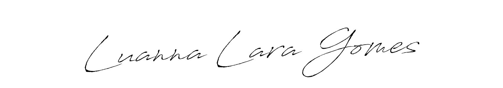 It looks lik you need a new signature style for name Luanna Lara Gomes. Design unique handwritten (Antro_Vectra) signature with our free signature maker in just a few clicks. Luanna Lara Gomes signature style 6 images and pictures png