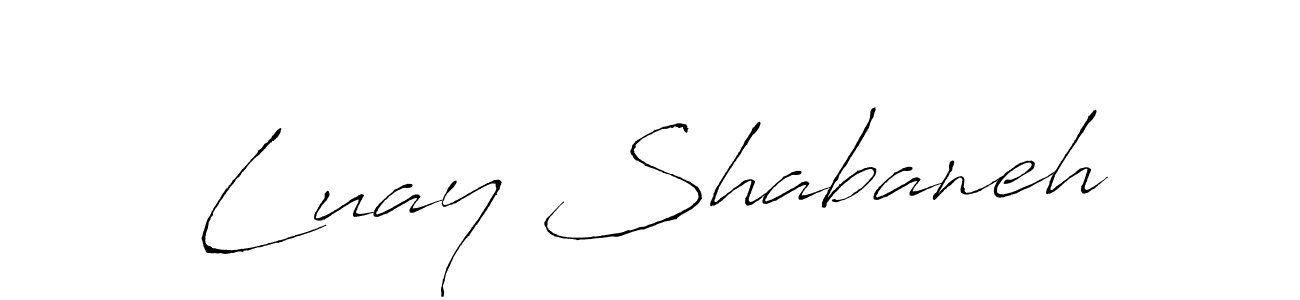 if you are searching for the best signature style for your name Luay Shabaneh. so please give up your signature search. here we have designed multiple signature styles  using Antro_Vectra. Luay Shabaneh signature style 6 images and pictures png