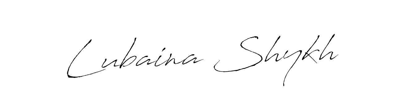 Lubaina Shykh stylish signature style. Best Handwritten Sign (Antro_Vectra) for my name. Handwritten Signature Collection Ideas for my name Lubaina Shykh. Lubaina Shykh signature style 6 images and pictures png