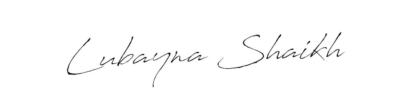 Design your own signature with our free online signature maker. With this signature software, you can create a handwritten (Antro_Vectra) signature for name Lubayna Shaikh. Lubayna Shaikh signature style 6 images and pictures png