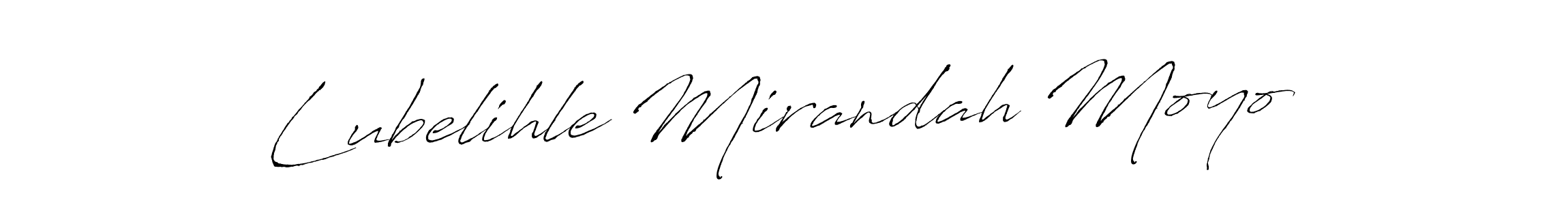 Lubelihle Mirandah Moyo stylish signature style. Best Handwritten Sign (Antro_Vectra) for my name. Handwritten Signature Collection Ideas for my name Lubelihle Mirandah Moyo. Lubelihle Mirandah Moyo signature style 6 images and pictures png