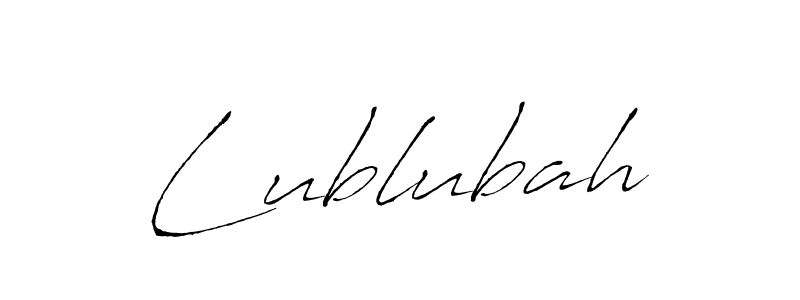 Make a beautiful signature design for name Lublubah. With this signature (Antro_Vectra) style, you can create a handwritten signature for free. Lublubah signature style 6 images and pictures png