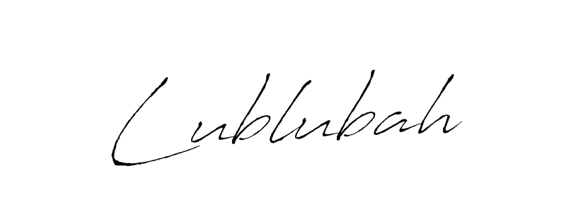 Make a beautiful signature design for name Lublubah. With this signature (Antro_Vectra) style, you can create a handwritten signature for free. Lublubah signature style 6 images and pictures png