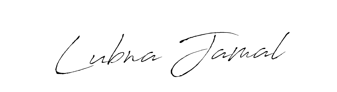 How to make Lubna Jamal name signature. Use Antro_Vectra style for creating short signs online. This is the latest handwritten sign. Lubna Jamal signature style 6 images and pictures png