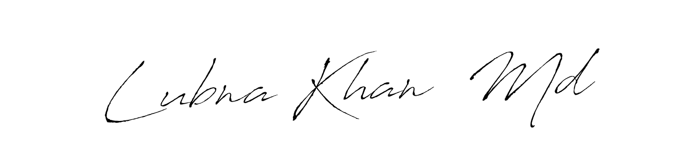 How to make Lubna Khan  Md signature? Antro_Vectra is a professional autograph style. Create handwritten signature for Lubna Khan  Md name. Lubna Khan  Md signature style 6 images and pictures png