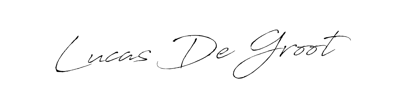 Lucas De Groot stylish signature style. Best Handwritten Sign (Antro_Vectra) for my name. Handwritten Signature Collection Ideas for my name Lucas De Groot. Lucas De Groot signature style 6 images and pictures png