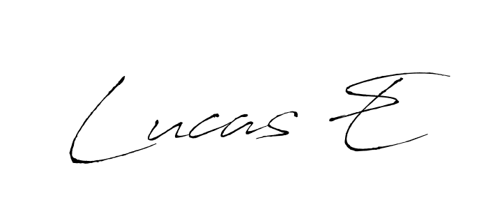 Antro_Vectra is a professional signature style that is perfect for those who want to add a touch of class to their signature. It is also a great choice for those who want to make their signature more unique. Get Lucas E name to fancy signature for free. Lucas E signature style 6 images and pictures png